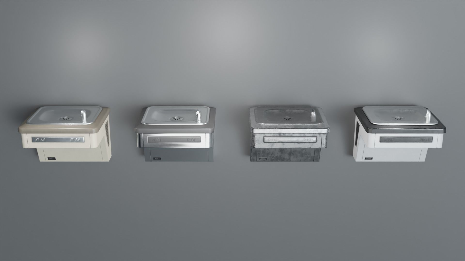 Drinking Fountain Low-poly 3D model_22
