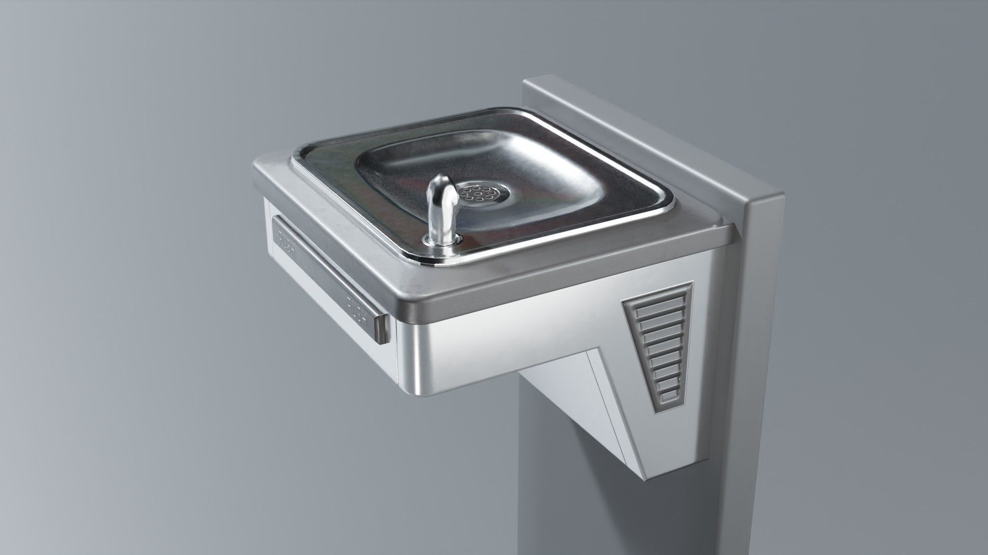 Drinking Fountain Low-poly 3D model_46
