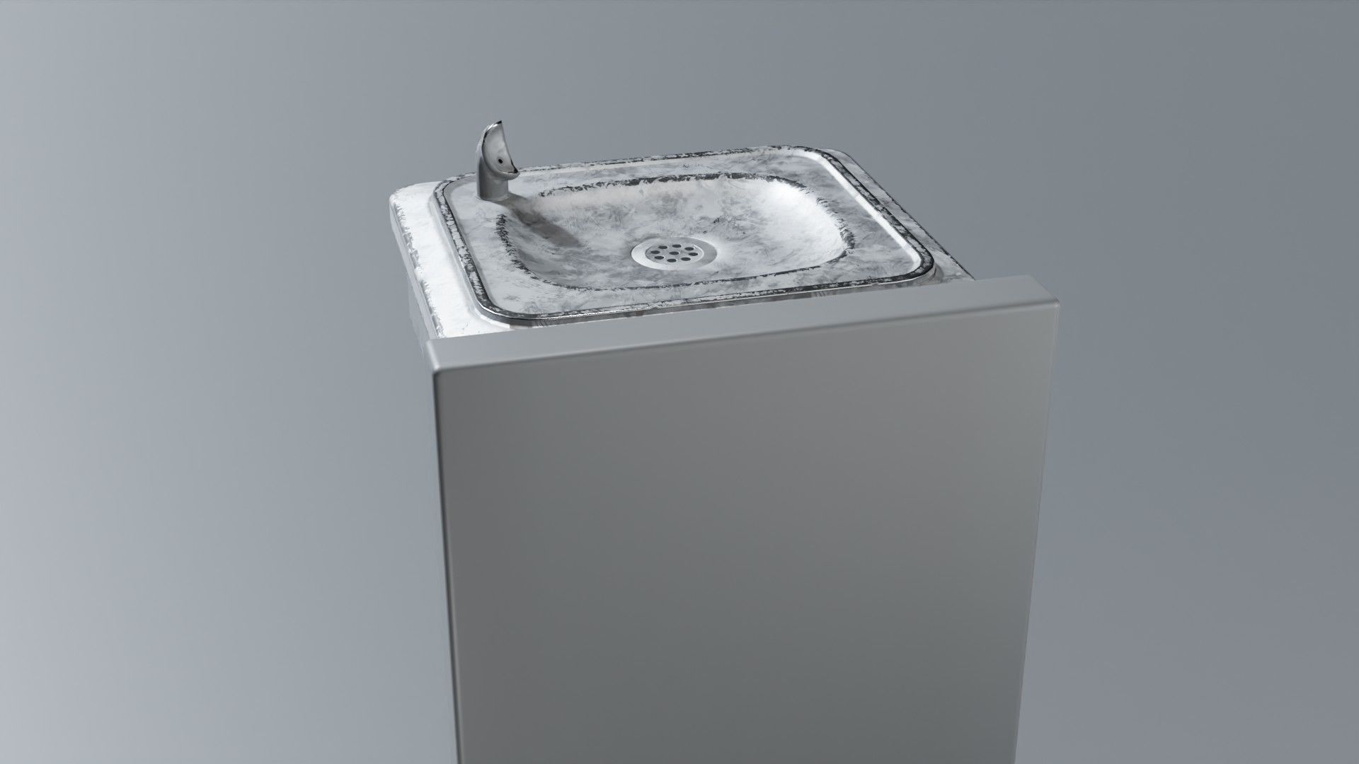 Drinking Fountain Low-poly 3D model_53