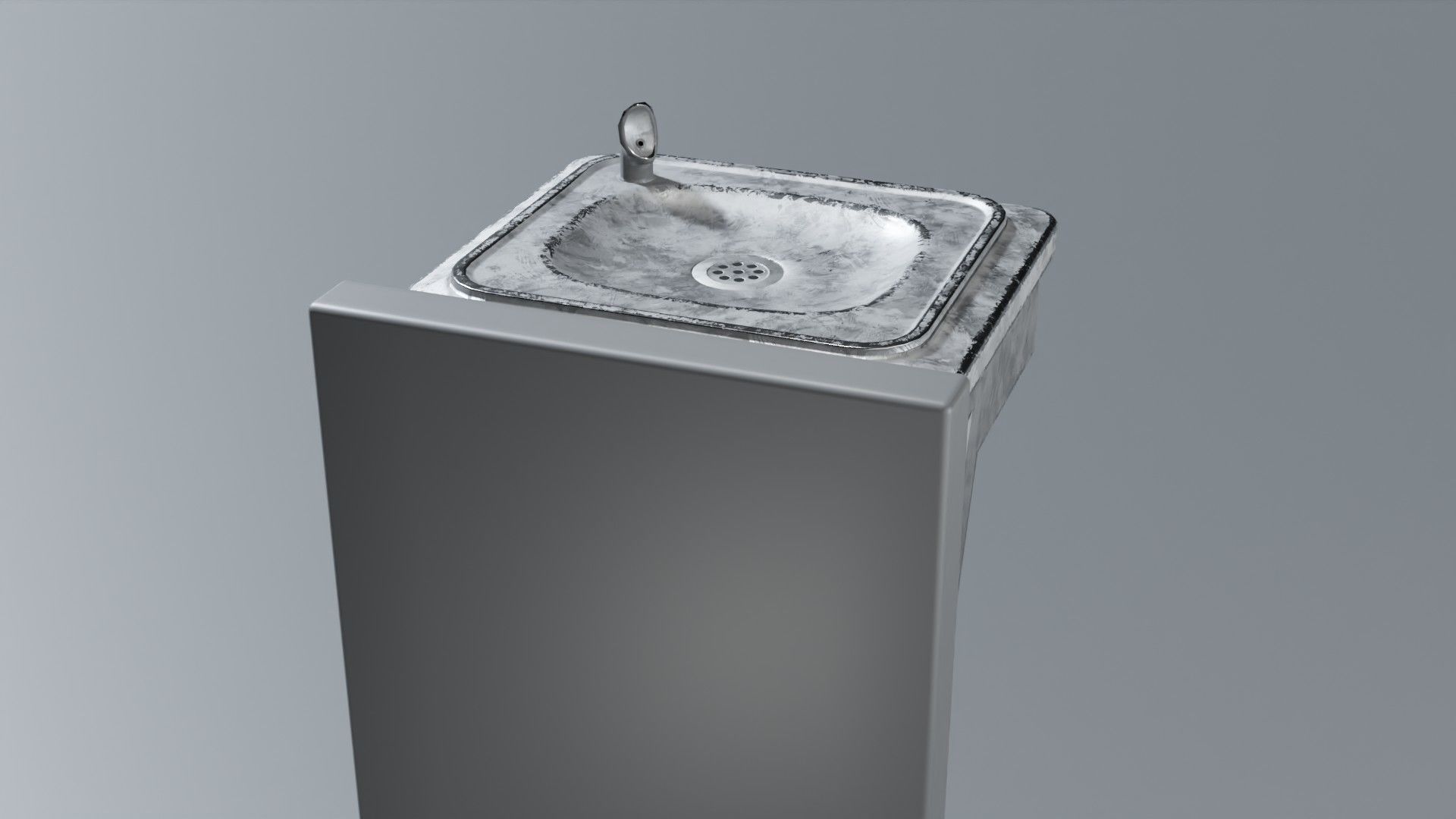 Drinking Fountain Low-poly 3D model_52