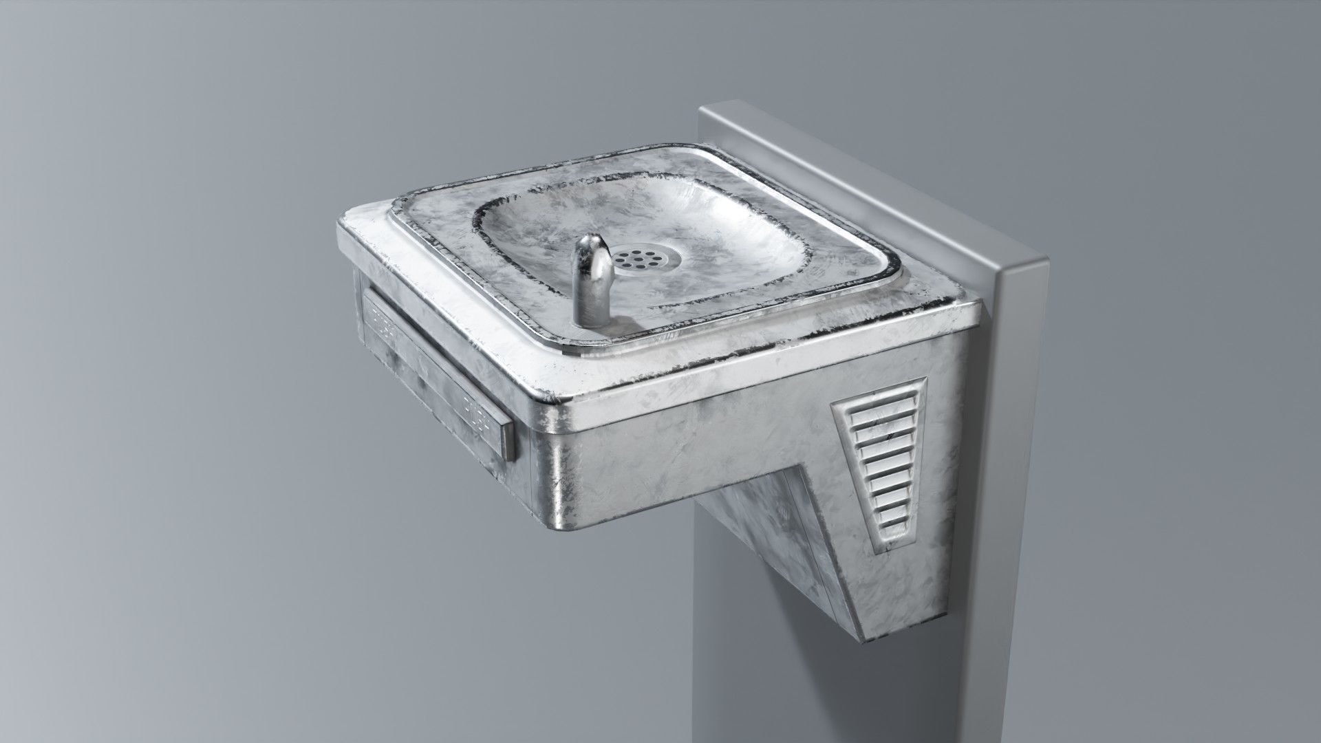 Drinking Fountain Low-poly 3D model_56