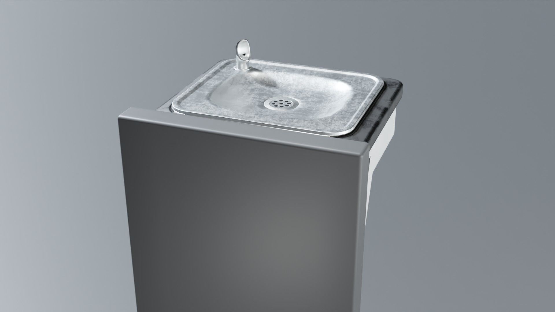 Drinking Fountain Low-poly 3D model_62