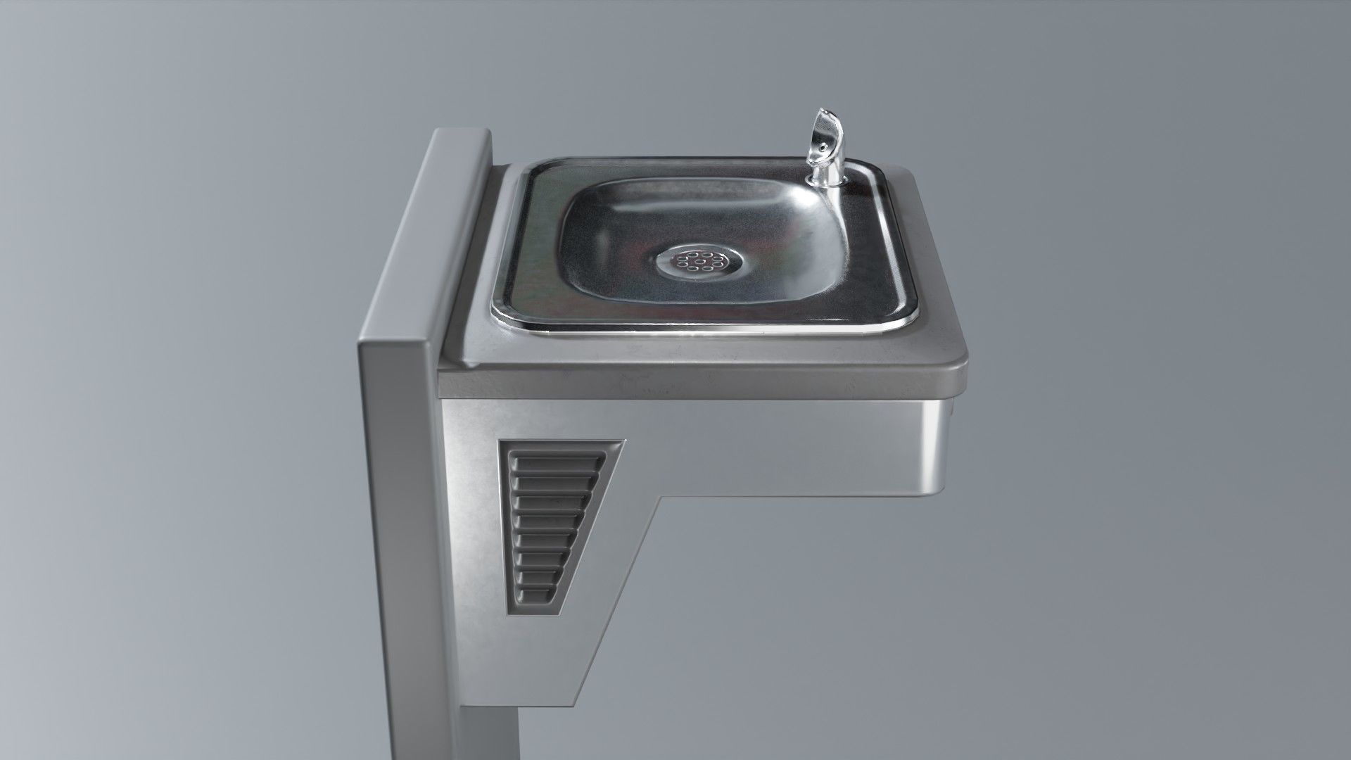 Drinking Fountain Low-poly 3D model_40