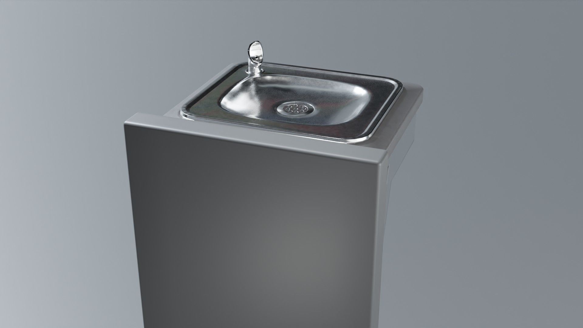 Drinking Fountain Low-poly 3D model_42