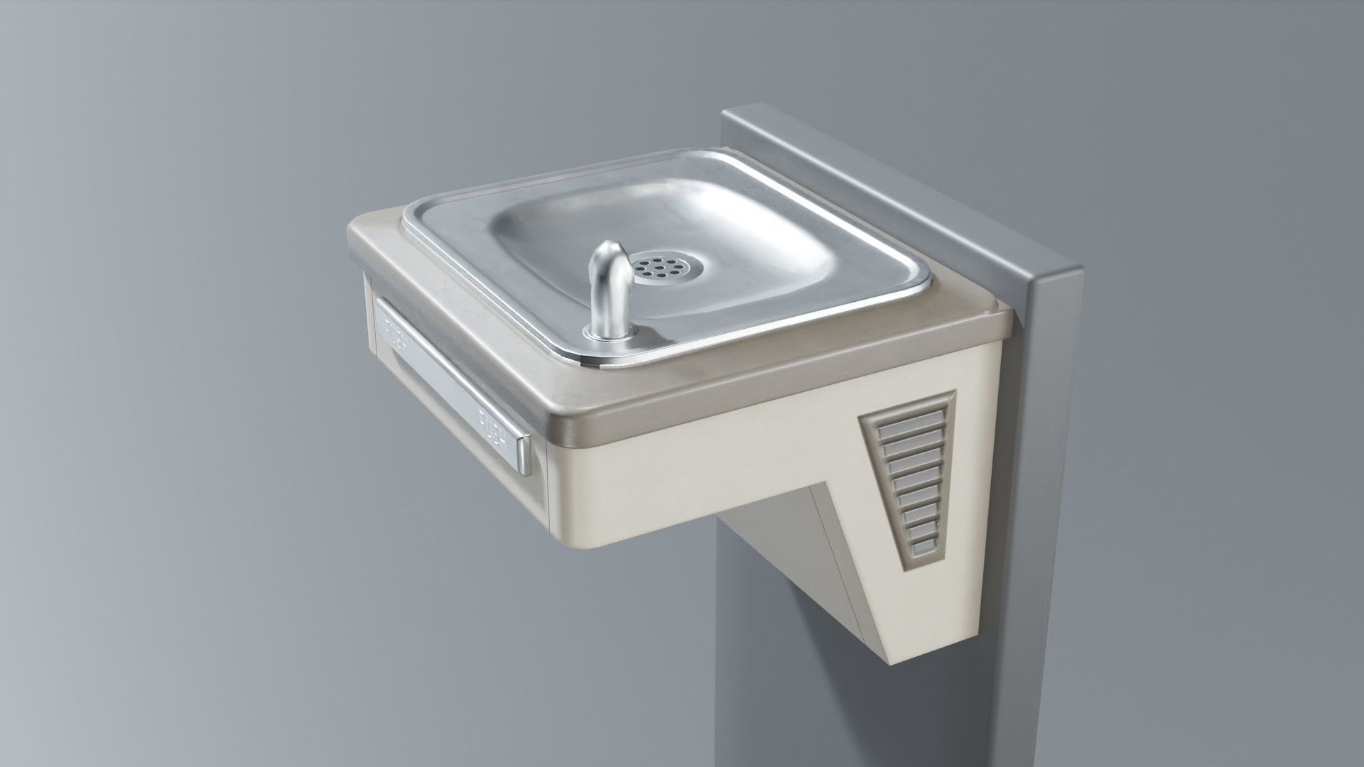 Drinking Fountain Low-poly 3D model_36