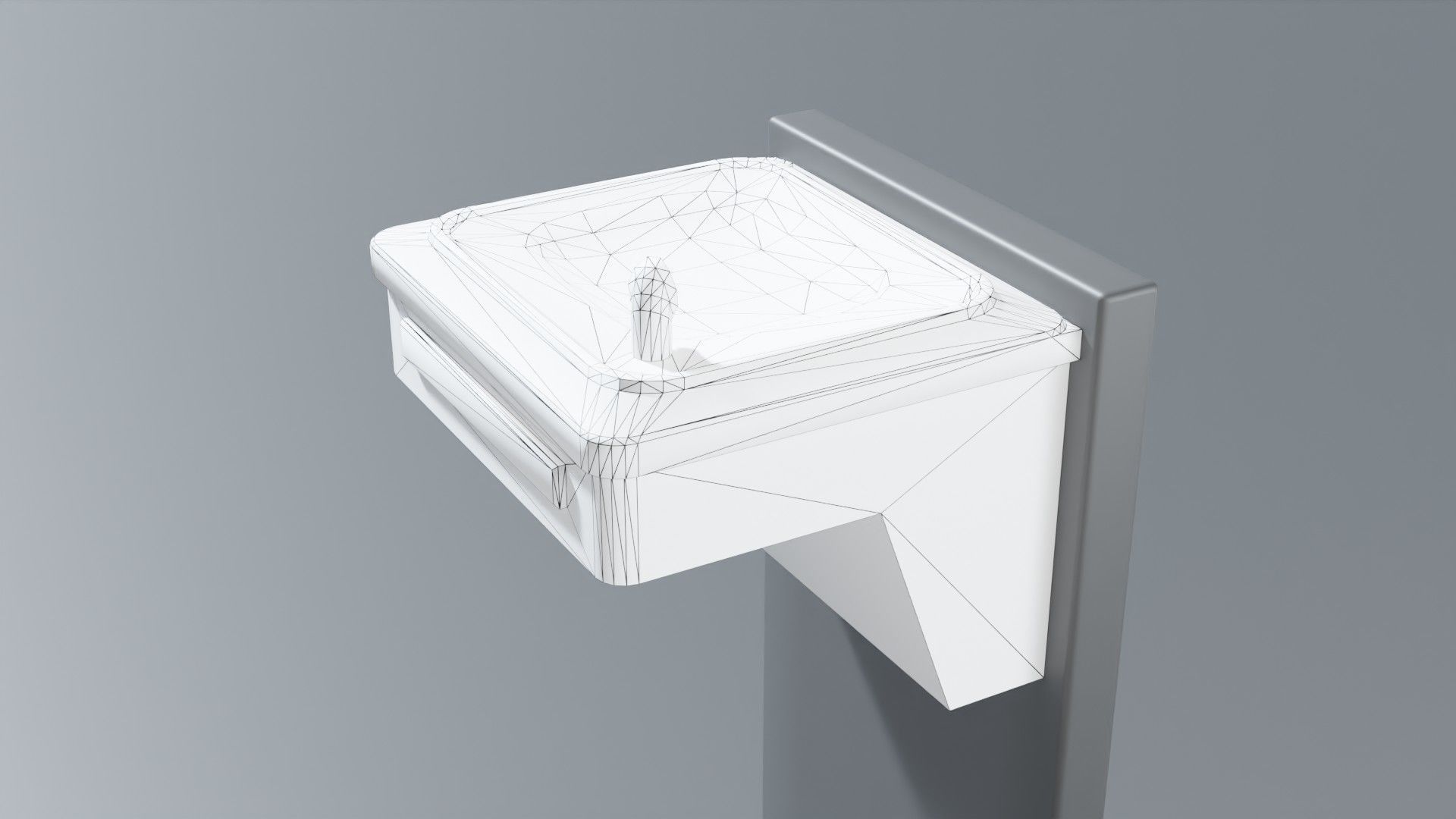 Drinking Fountain Low-poly 3D model_76