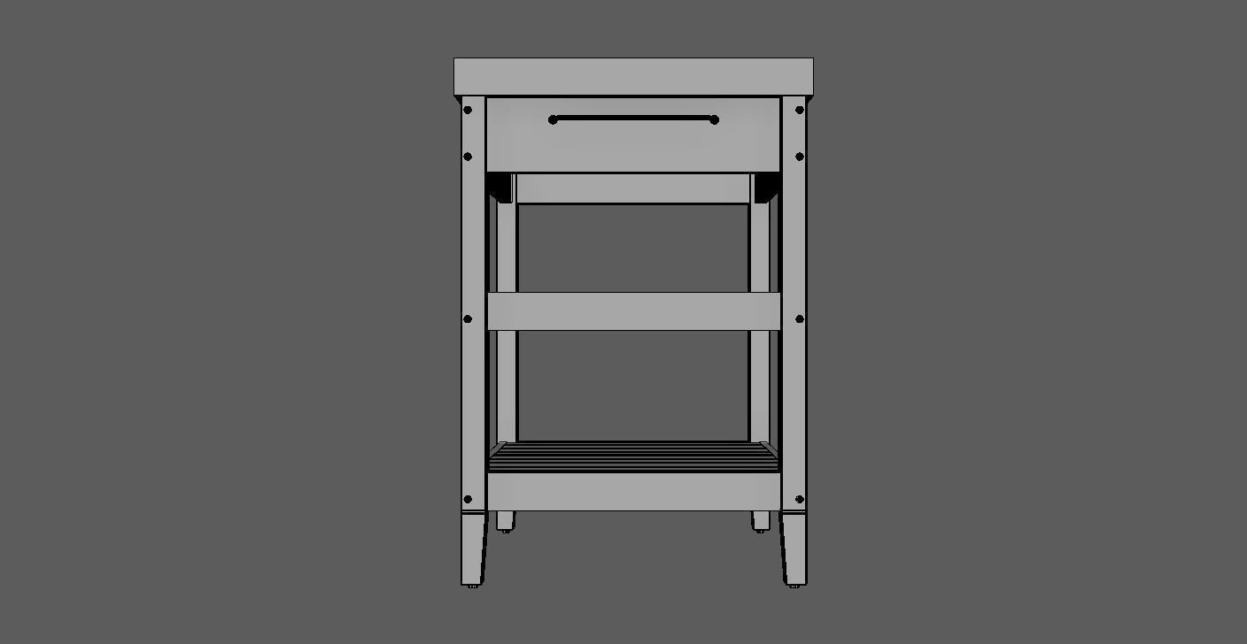 Kitchen table 3D model_21