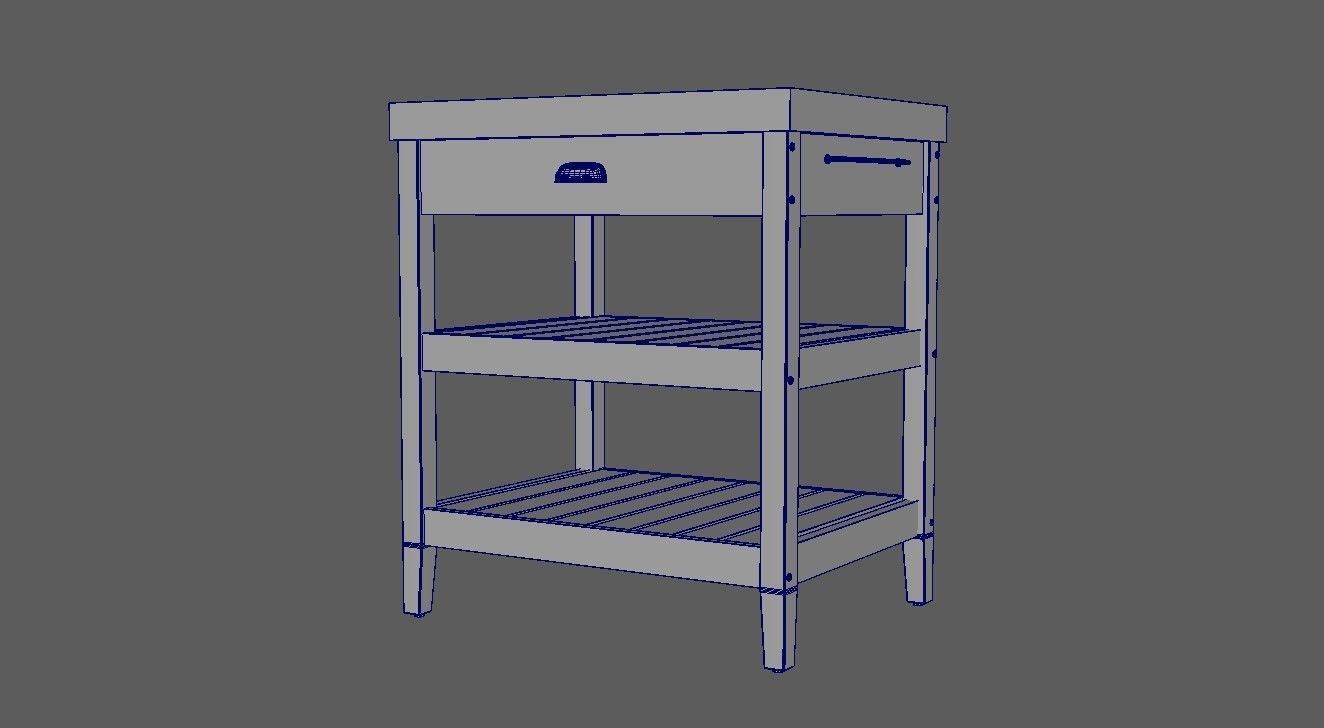 Kitchen table 3D model_8