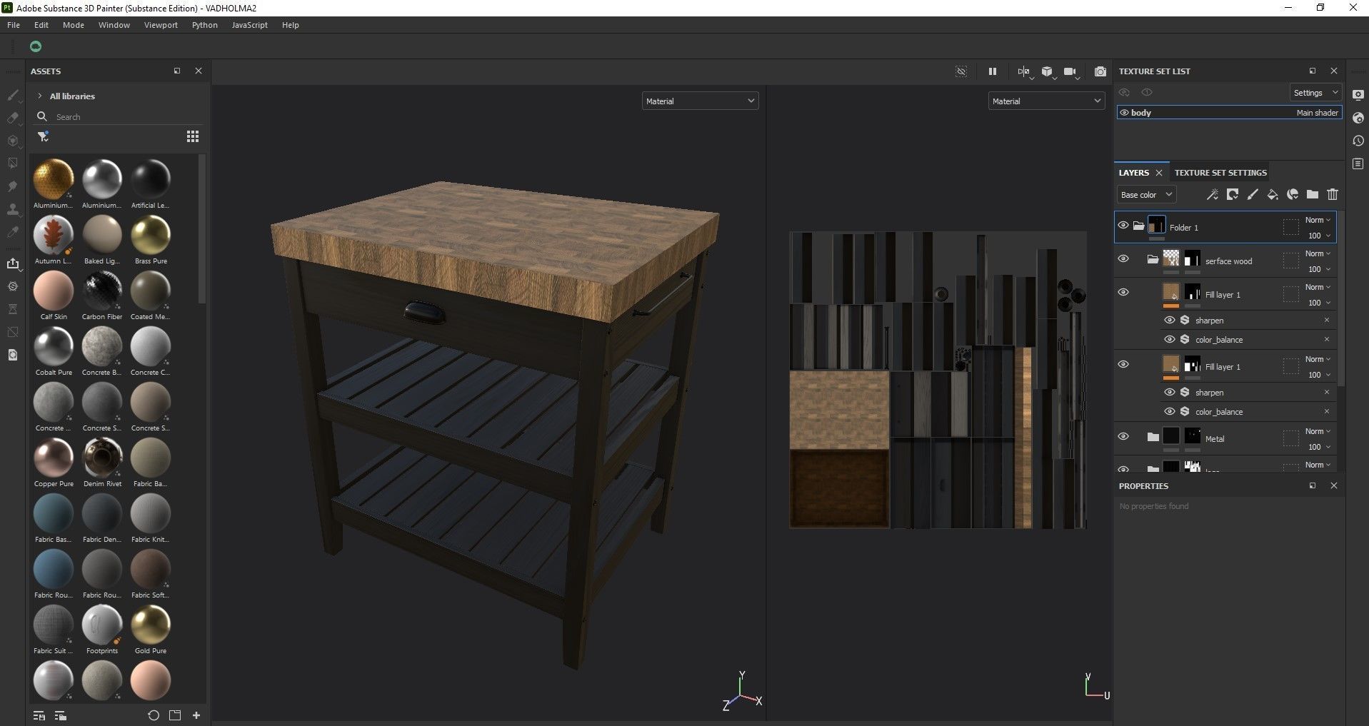 Kitchen table 3D model_9
