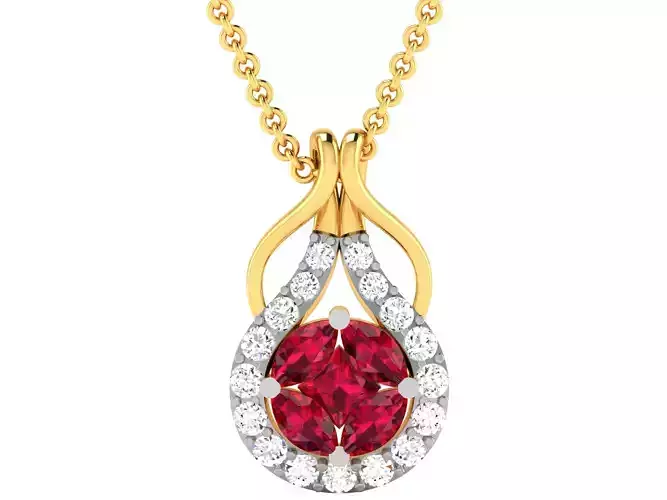 Solitaire Women Pendants 3dm STL OBJ FBX Render Details