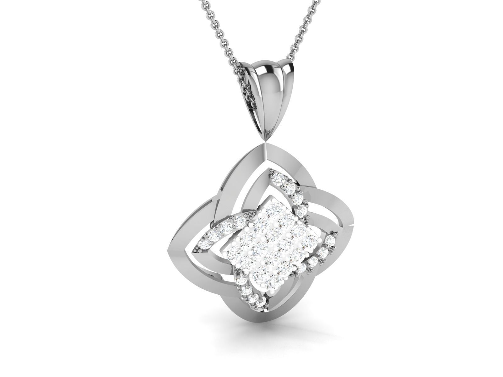 Solitaire Women Pendants 3dm STL OBJ FBX Render Details 3D print model_6