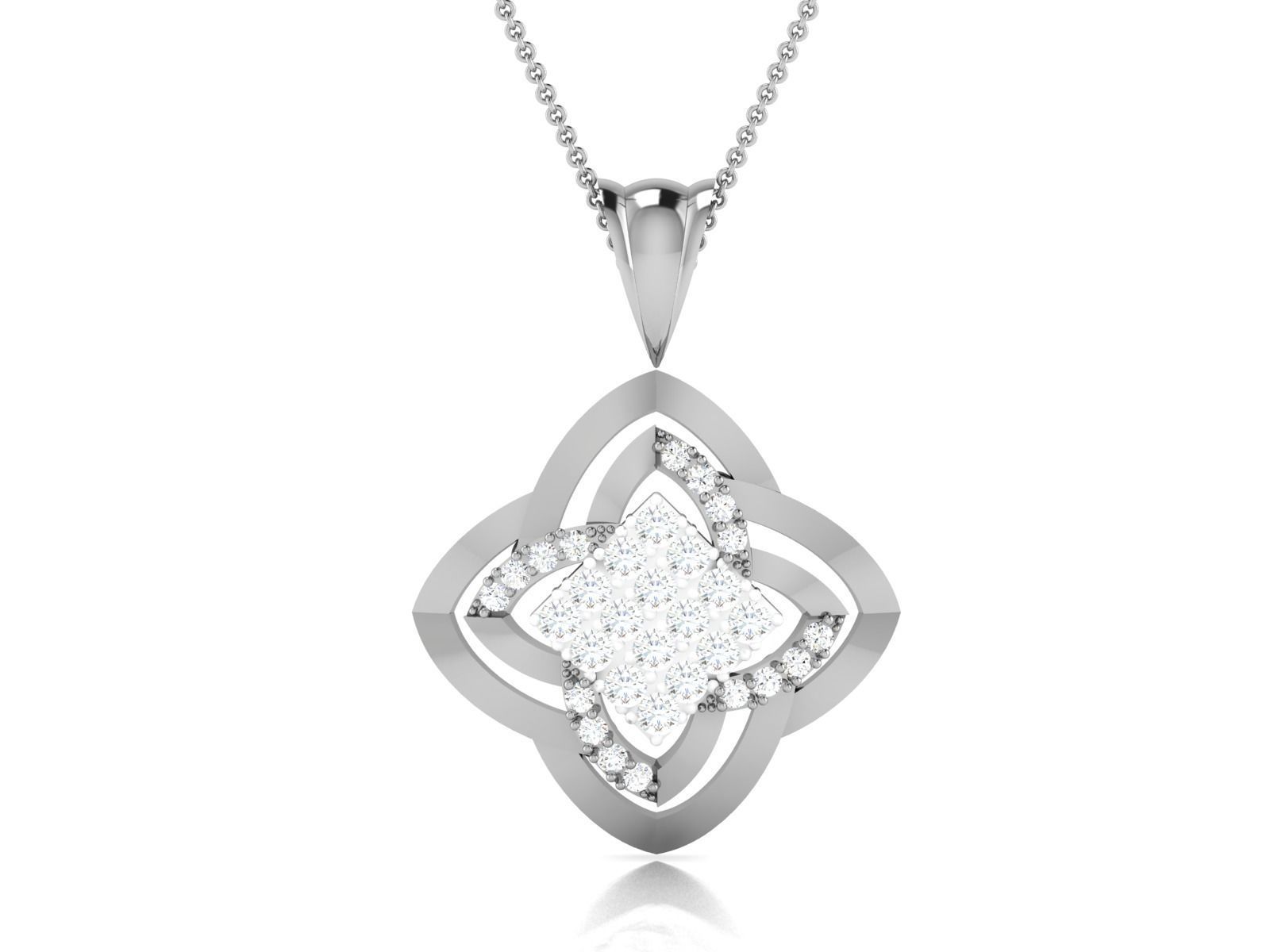 Solitaire Women Pendants 3dm STL OBJ FBX Render Details 3D print model_1