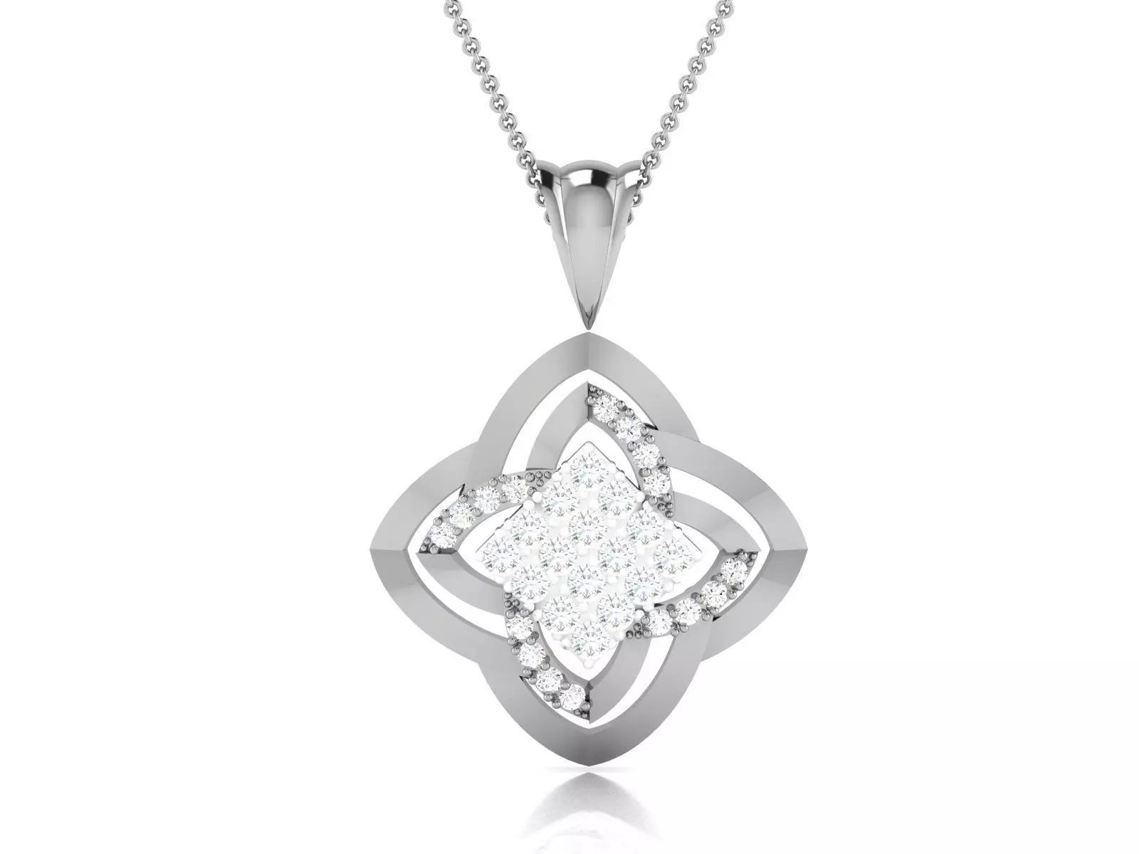 Solitaire Women Pendants 3dm STL OBJ FBX Render Details 3D print model_0