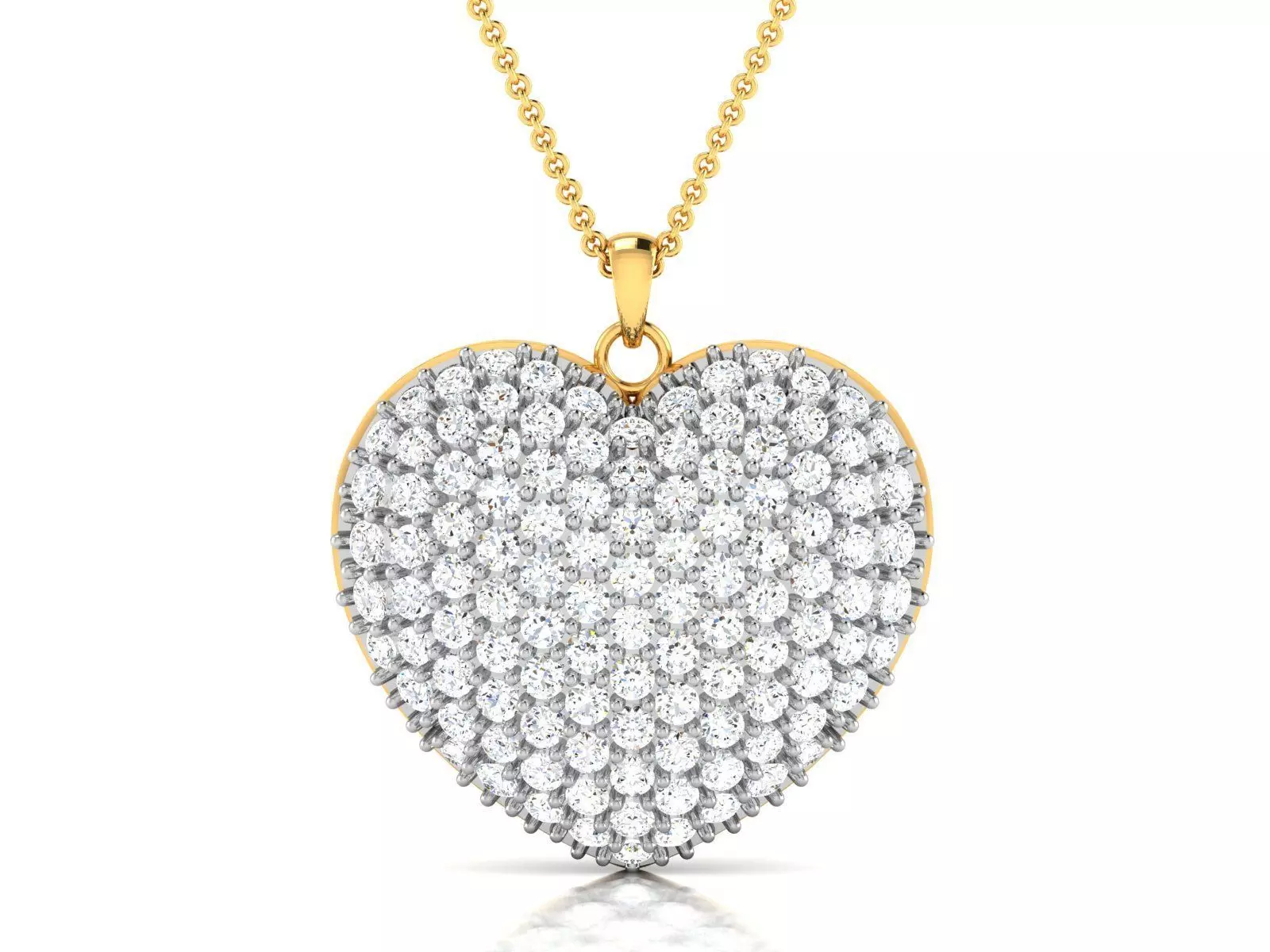 Solitaire Women Heart Pendants 3dm STL OBJ FBX Render Details 3D print model_0