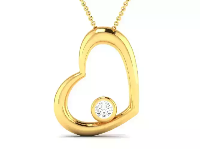 Solitaire Women Pendants 3dm STL OBJ FBX Render Details