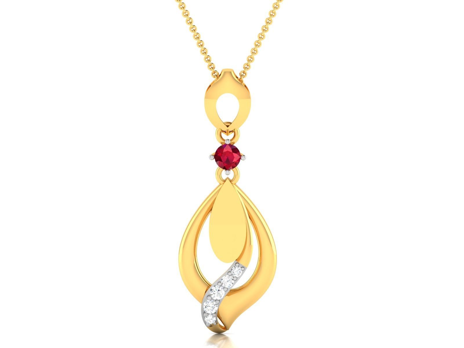 Solitaire Women Pendants 3dm STL OBJ FBX Render Details 3D print model_4