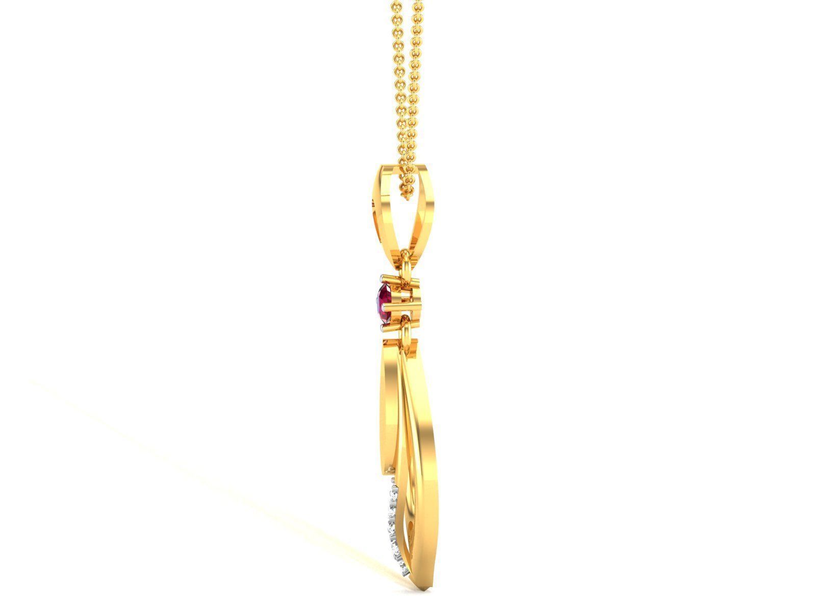 Solitaire Women Pendants 3dm STL OBJ FBX Render Details 3D print model_5