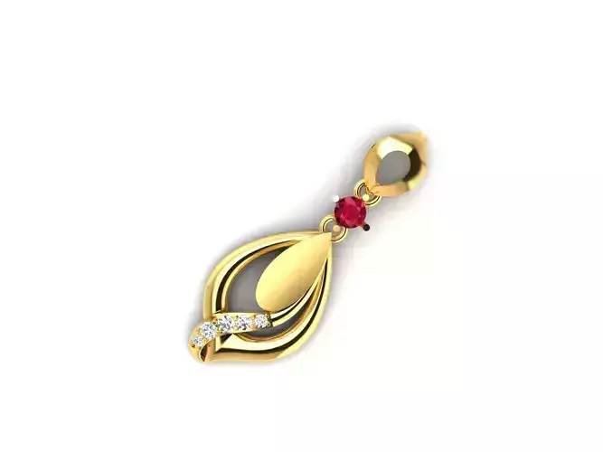 Solitaire Women Pendants 3dm STL OBJ FBX Render Details