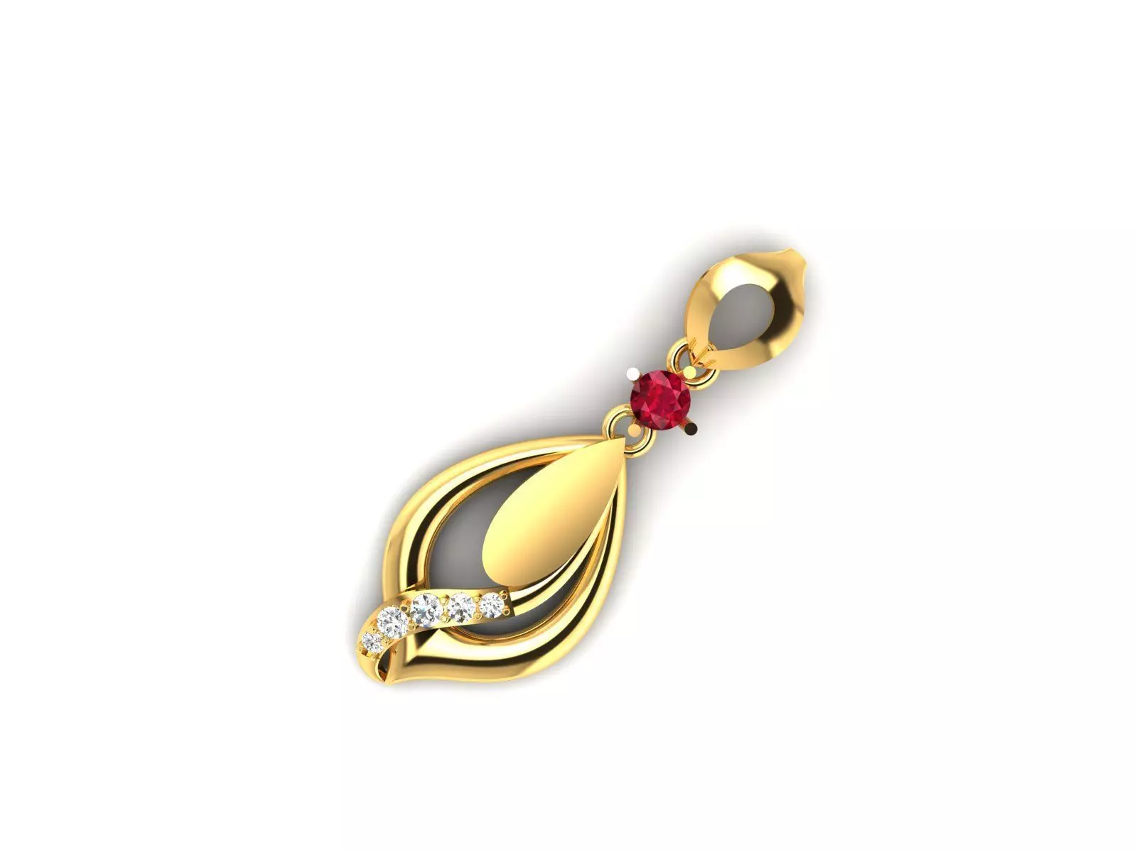 Solitaire Women Pendants 3dm STL OBJ FBX Render Details 3D print model_0