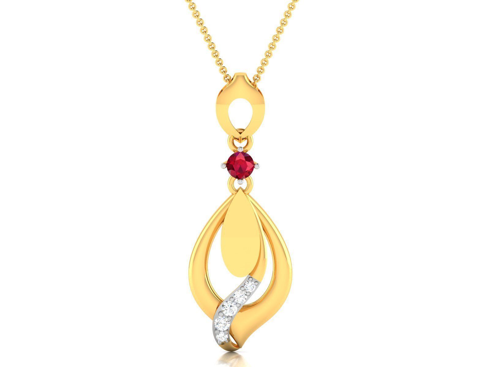 Solitaire Women Pendants 3dm STL OBJ FBX Render Details 3D print model_3