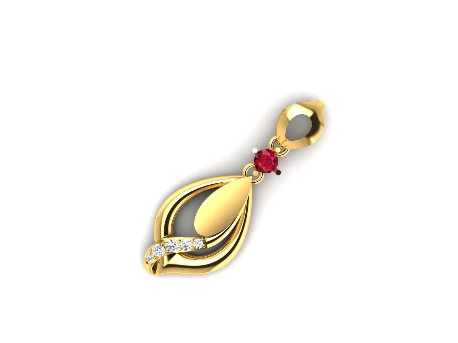 Solitaire Women Pendants 3dm STL OBJ FBX Render Details 3D print model_9