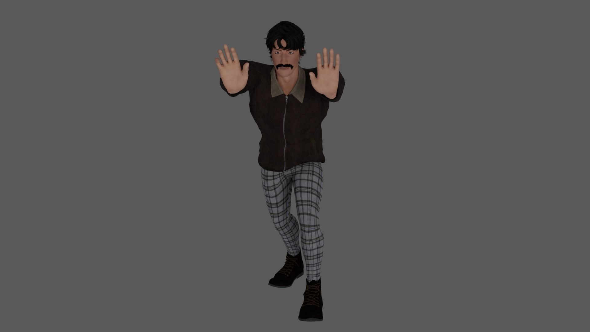 Rigged Male Character 35 3D model_14
