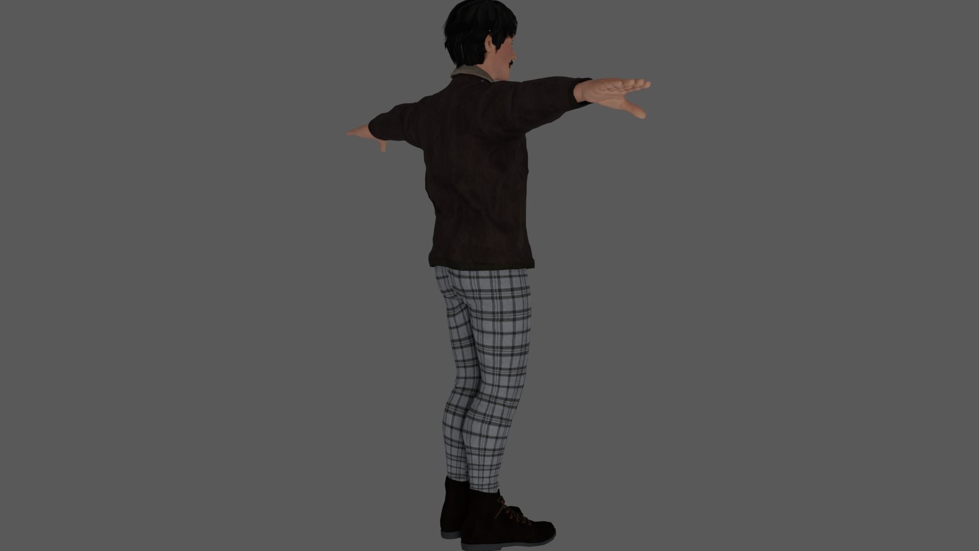 Rigged Male Character 35 3D model_4