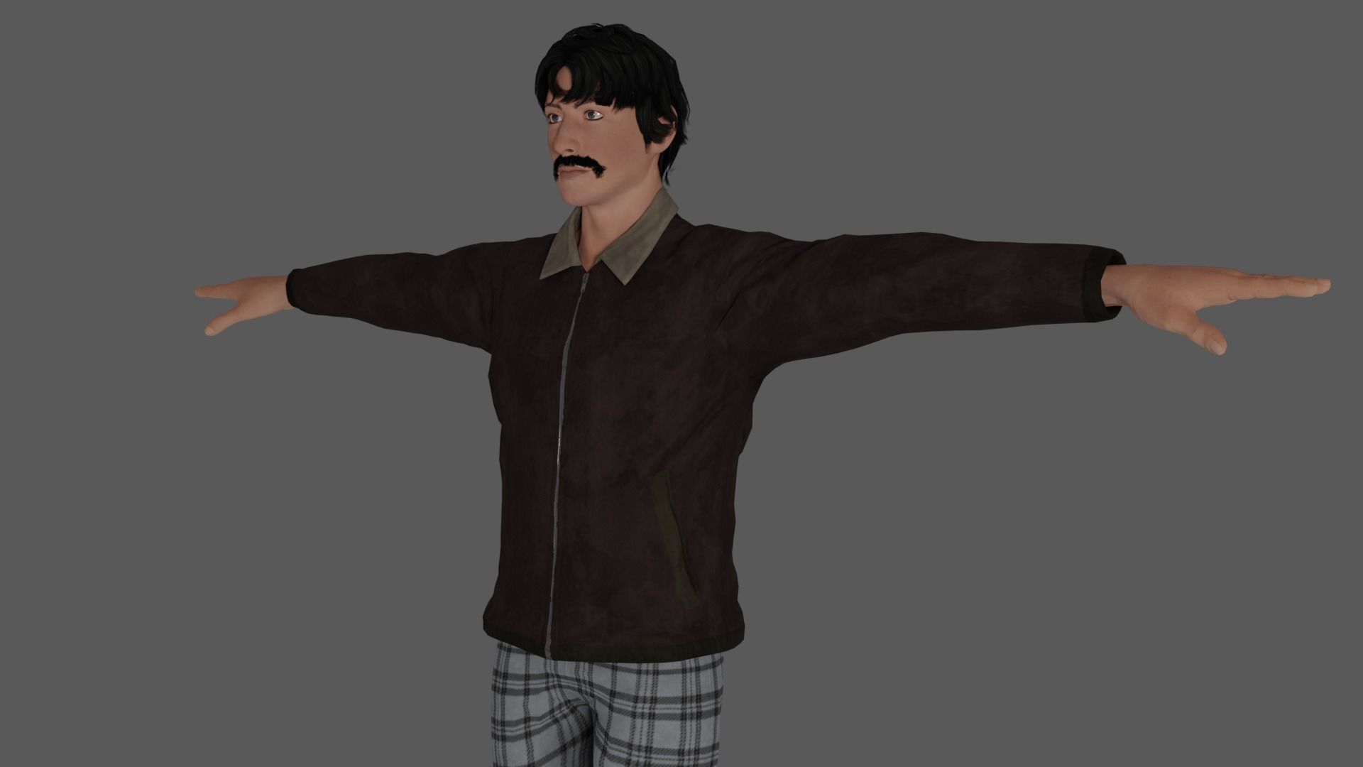 Rigged Male Character 35 3D model_12