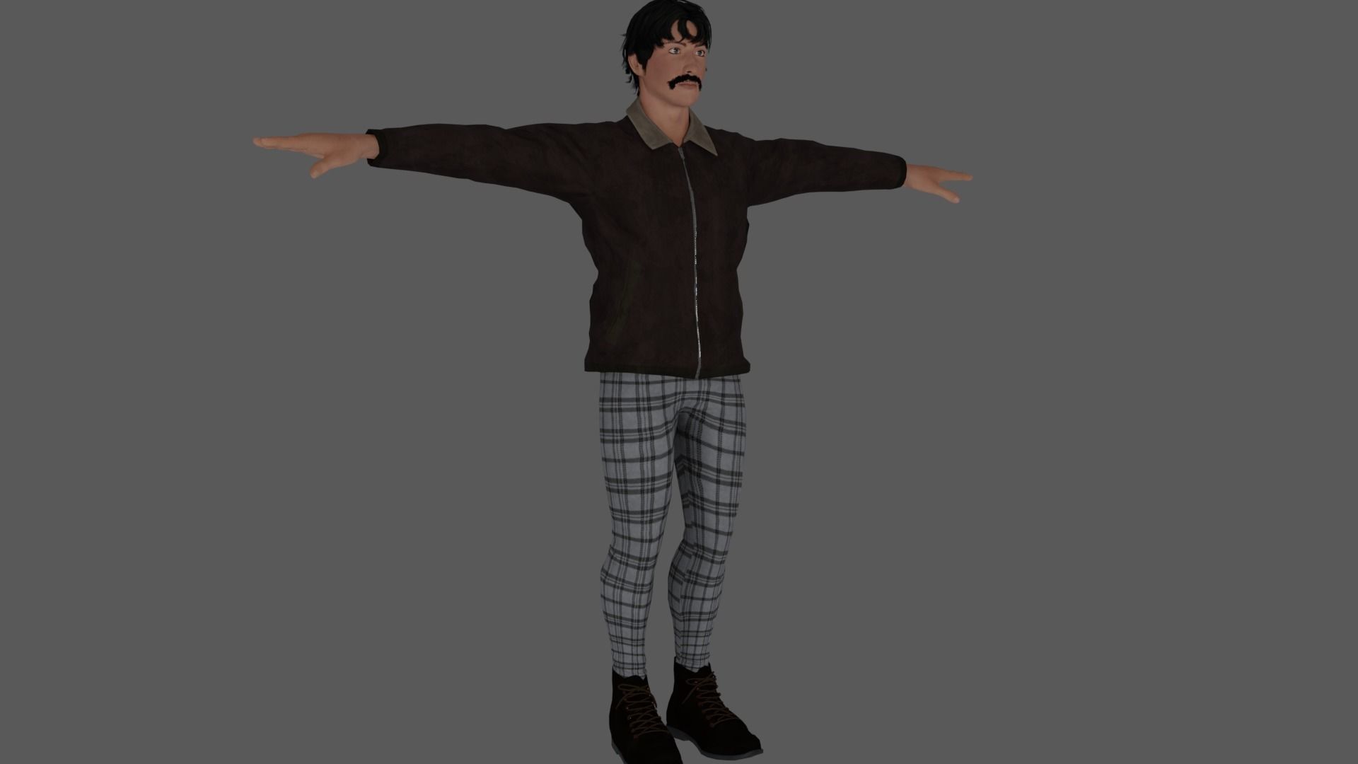 Rigged Male Character 35 3D model_1