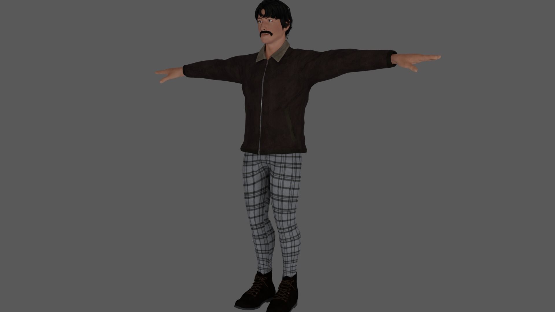 Rigged Male Character 35 3D model_11
