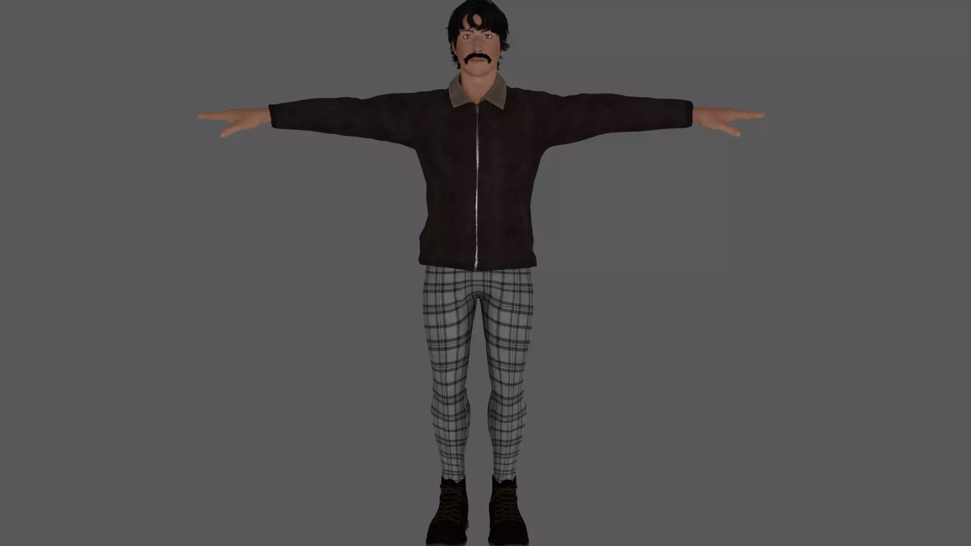 Rigged Male Character 35 3D model_0