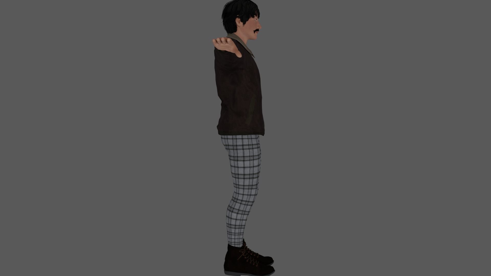 Rigged Male Character 35 3D model_3
