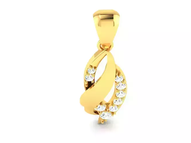 Solitaire Women Pendants 3dm STL OBJ FBX Render Details