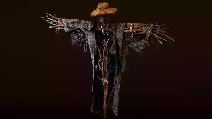 Scarecrow Low-poly 3D model