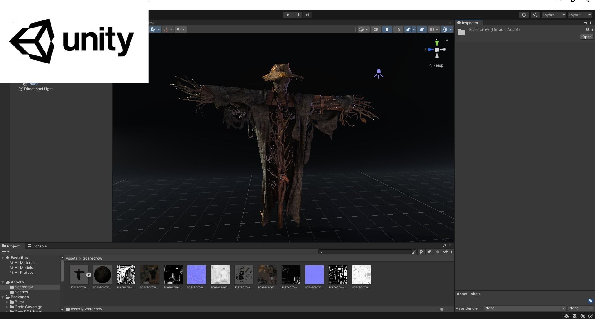 Scarecrow Low-poly 3D model_8