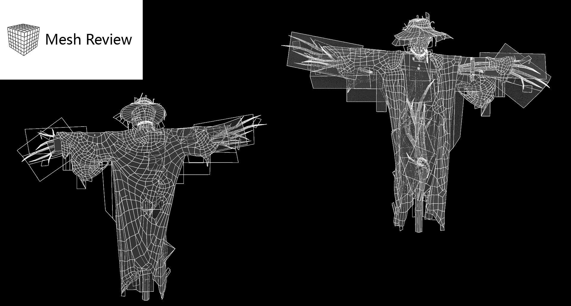Scarecrow Low-poly 3D model_16