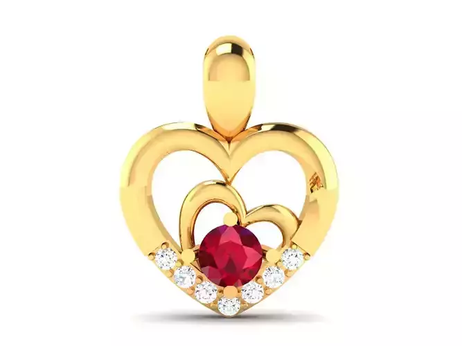 Solitaire Women Pendants 3dm STL OBJ FBX Render Details