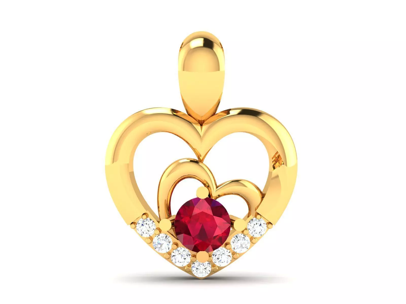 Solitaire Women Pendants 3dm STL OBJ FBX Render Details 3D print model_0