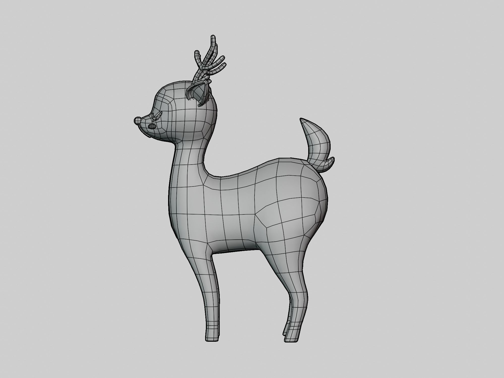 character Cartoon Deer 3D model_6