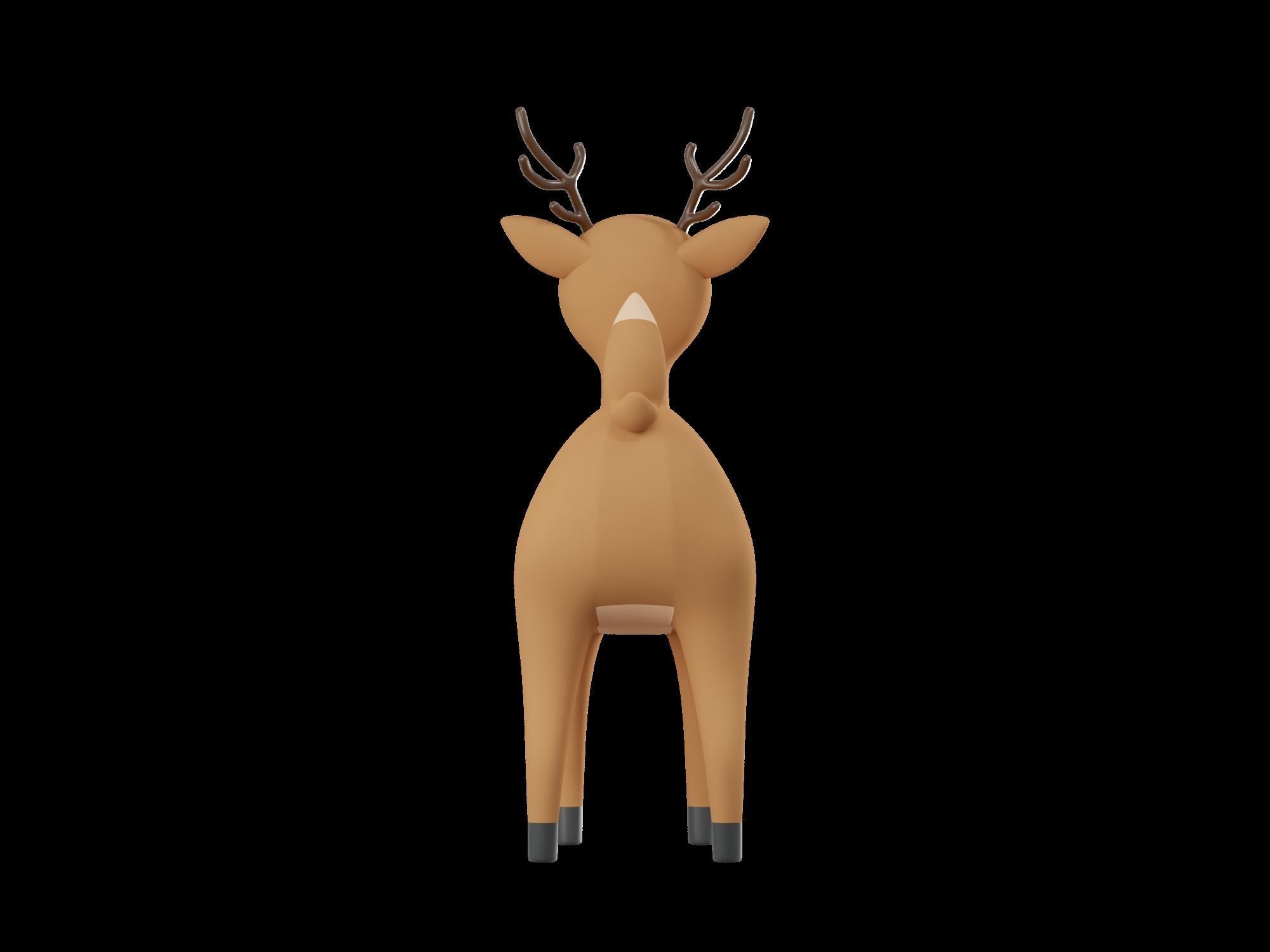 character Cartoon Deer 3D model_9