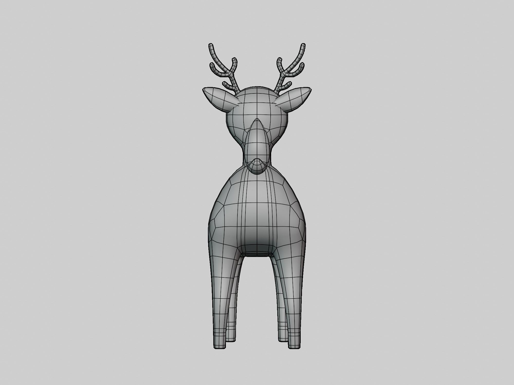 character Cartoon Deer 3D model_10