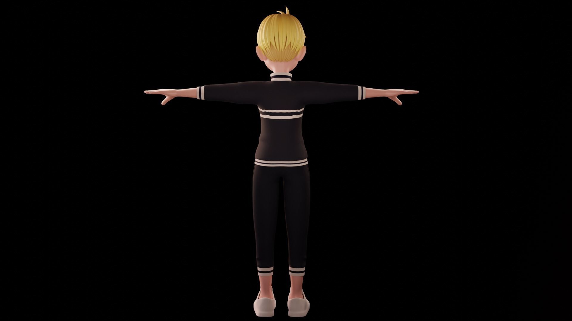 Cartoon Boy - Fully Rigged Low-poly 3D model_9