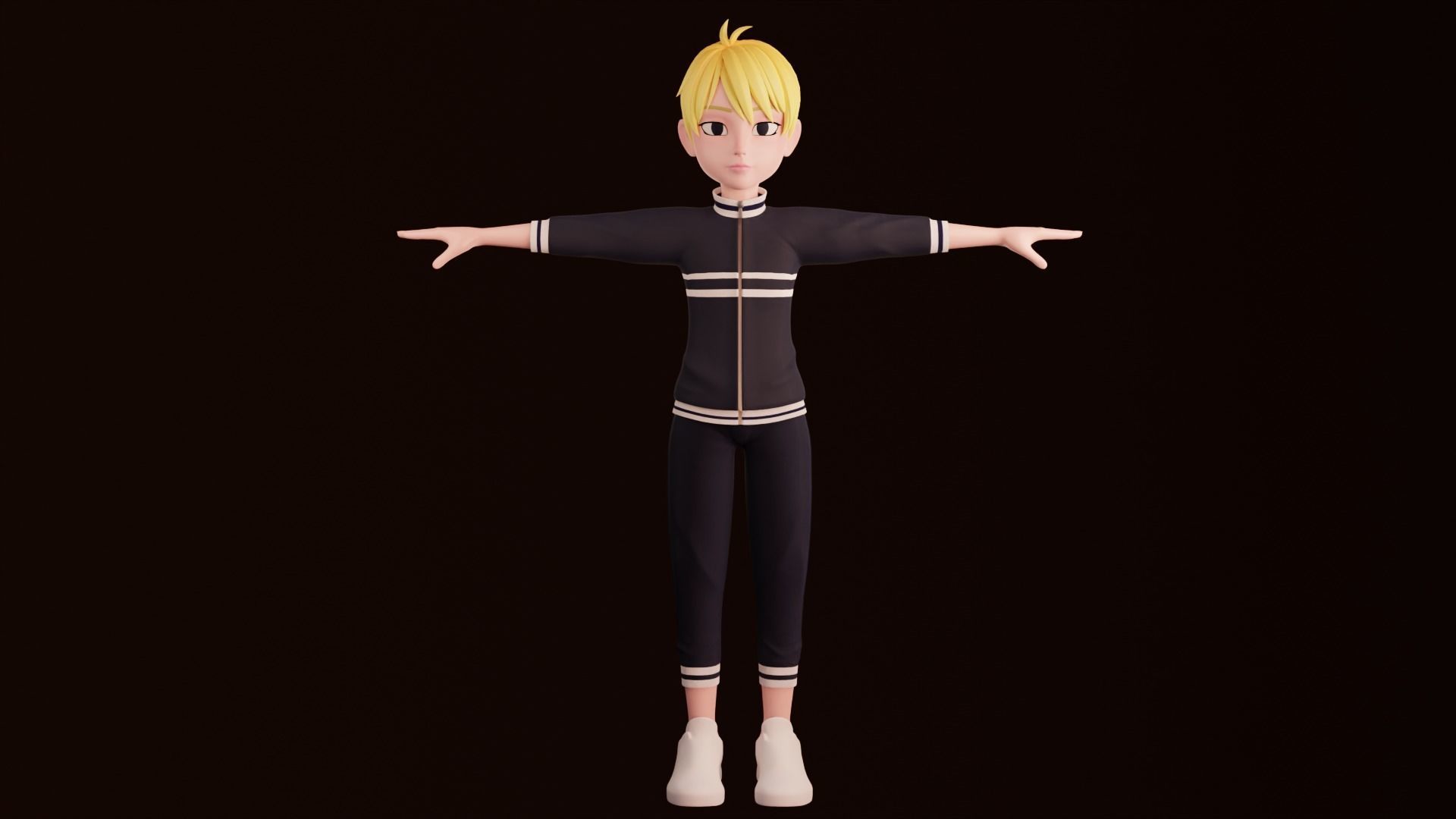 Cartoon Boy - Fully Rigged Low-poly 3D model_5