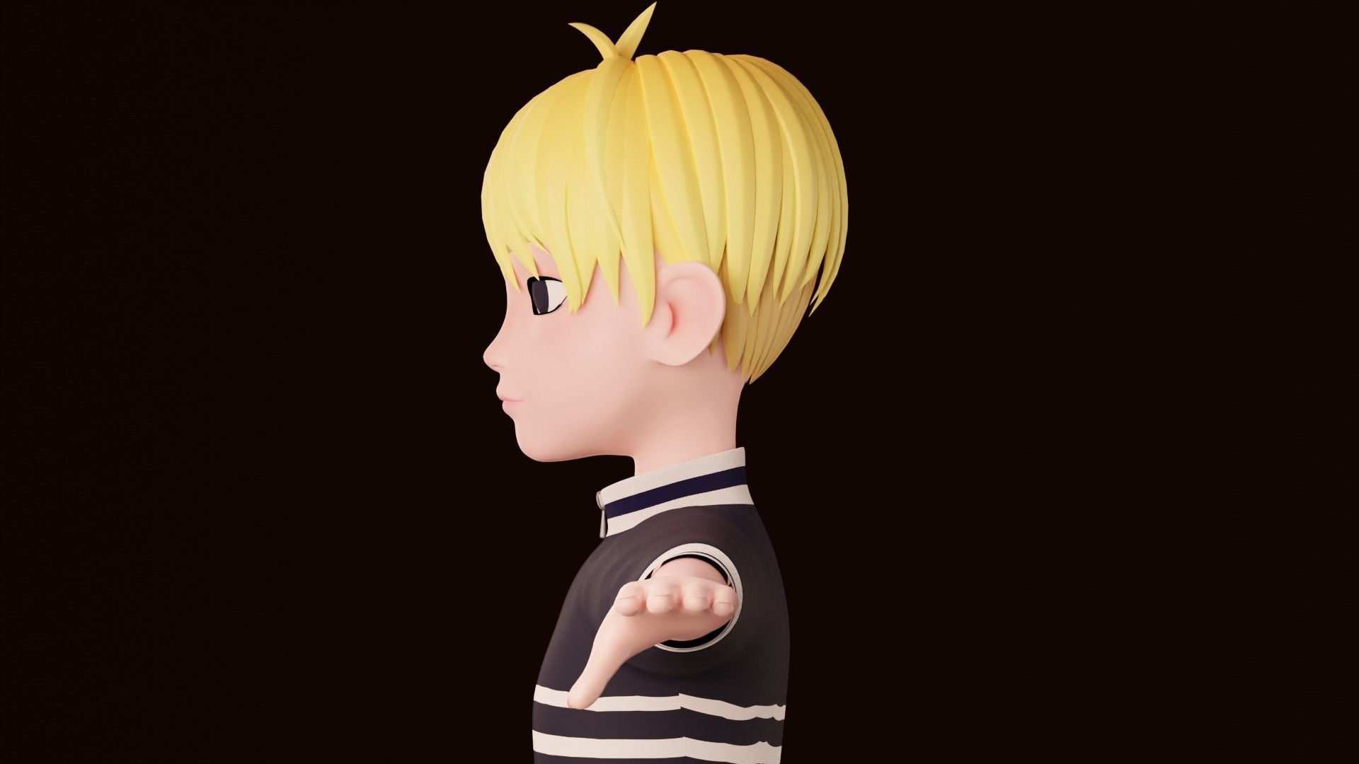 Cartoon Boy - Fully Rigged Low-poly 3D model_14