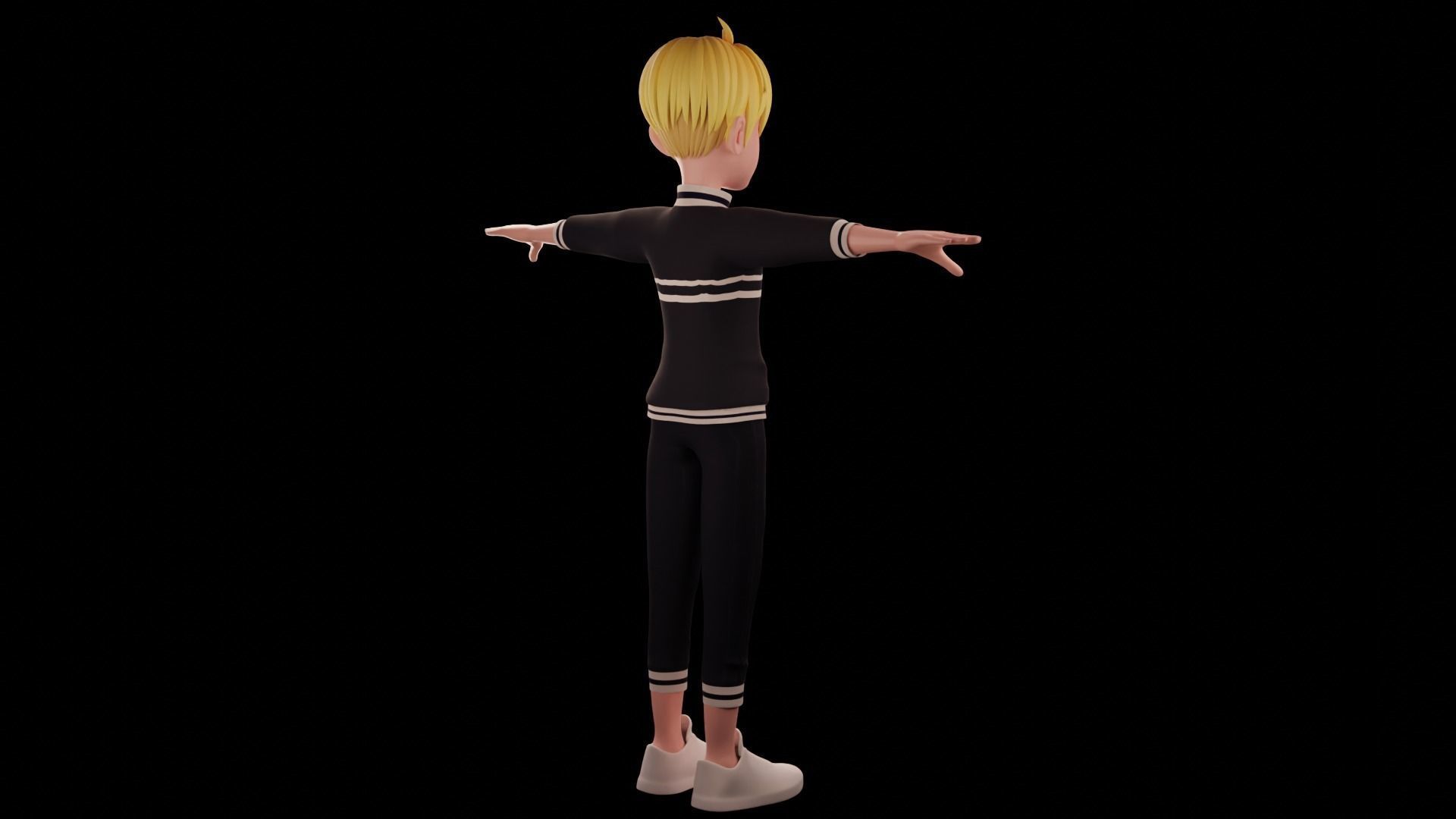 Cartoon Boy - Fully Rigged Low-poly 3D model_10