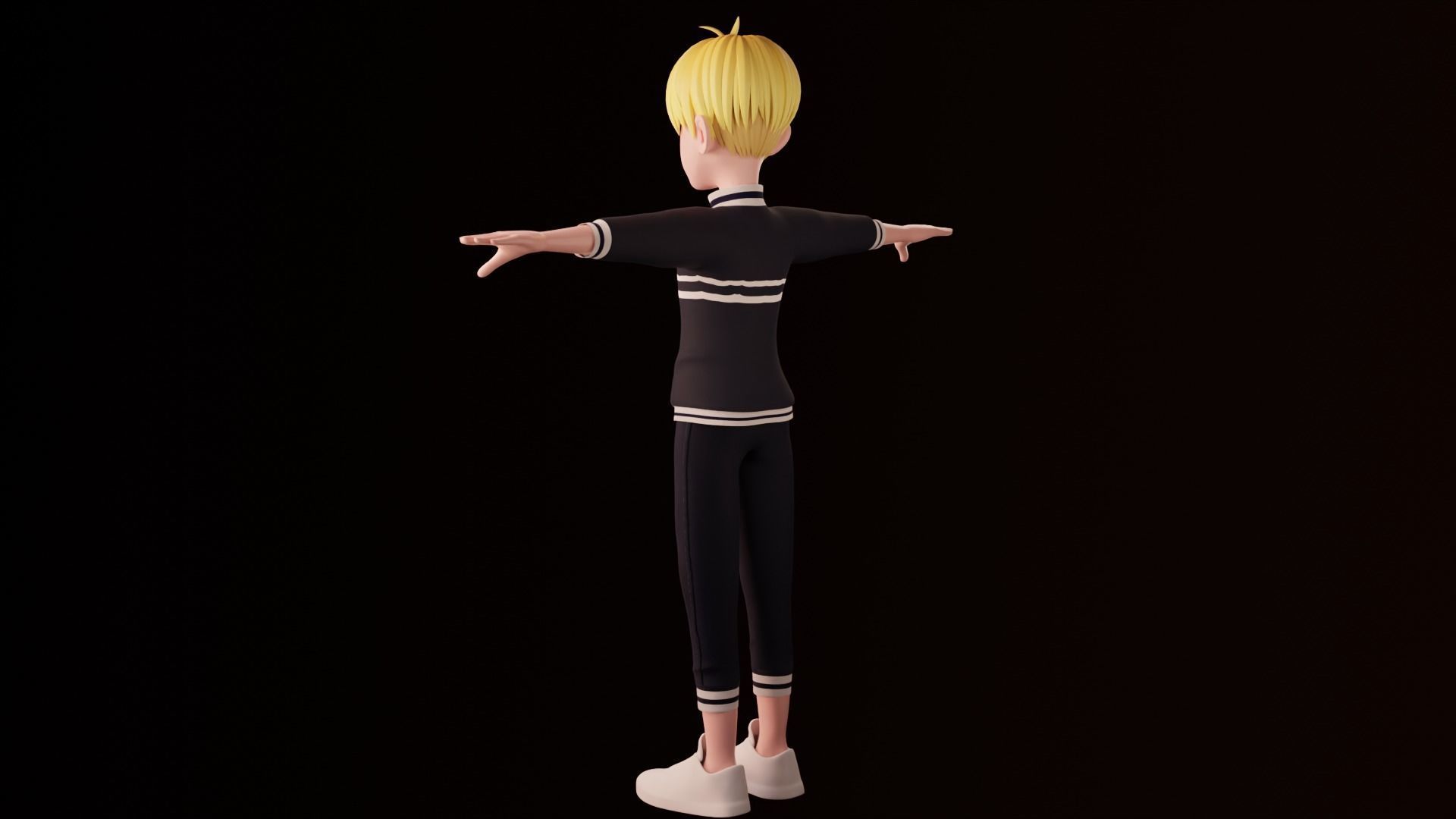 Cartoon Boy - Fully Rigged Low-poly 3D model_8