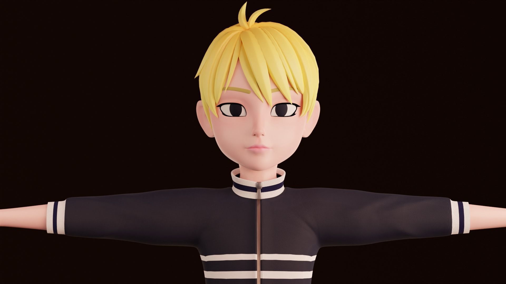Cartoon Boy - Fully Rigged Low-poly 3D model_13