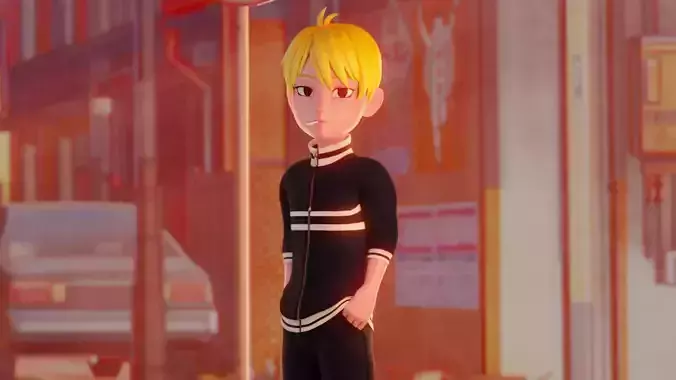 Cartoon Boy - Fully Rigged Low-poly 3D model Cartoon Boy - Fully Rigged Low-poly 3D model