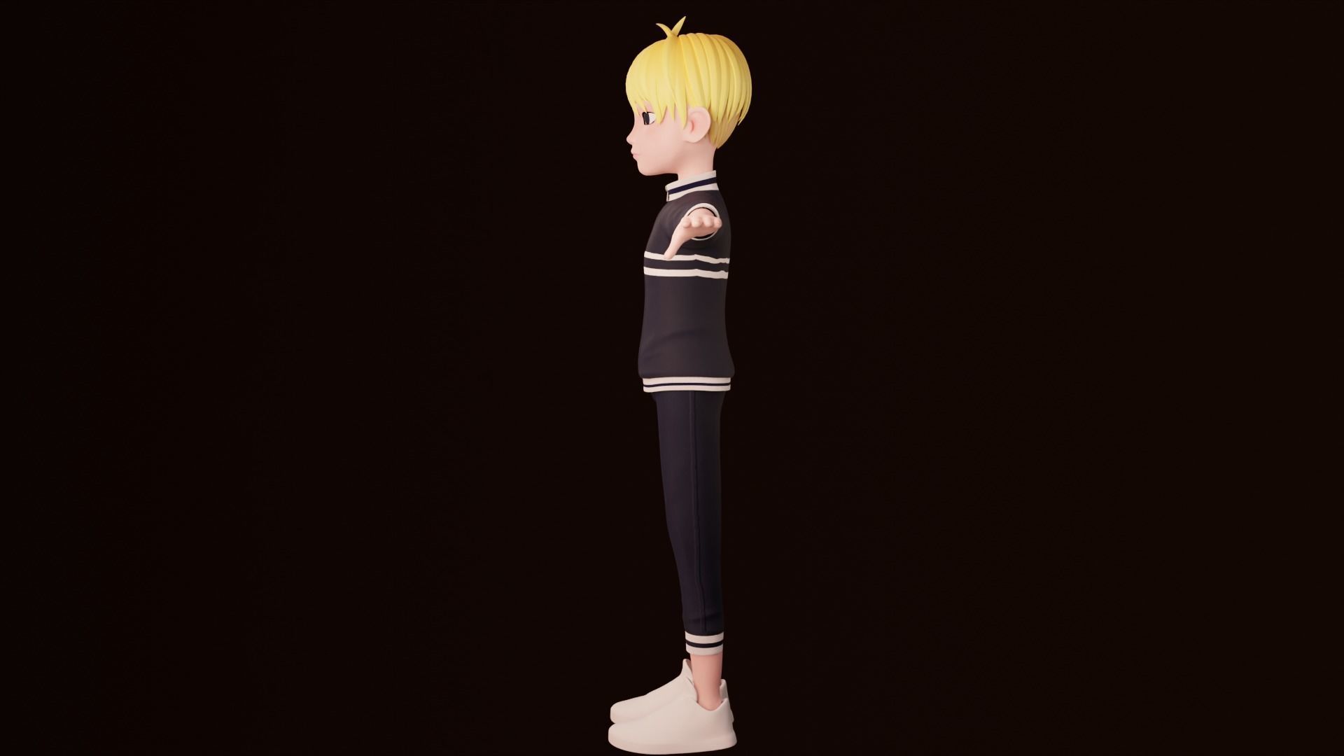 Cartoon Boy - Fully Rigged Low-poly 3D model_7