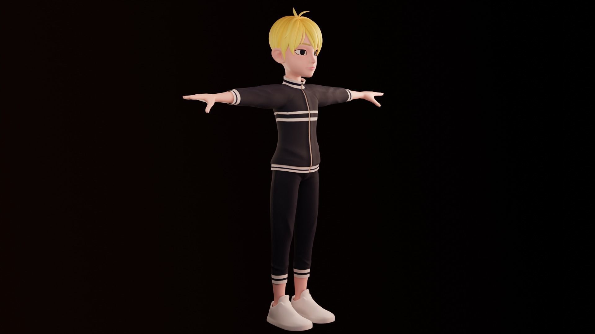 Cartoon Boy - Fully Rigged Low-poly 3D model_12